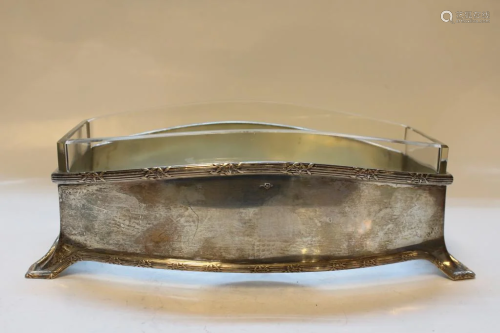 French Silver&Glass Bowl,Mark