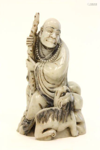 19th c. Chinese carved soapstone figure
