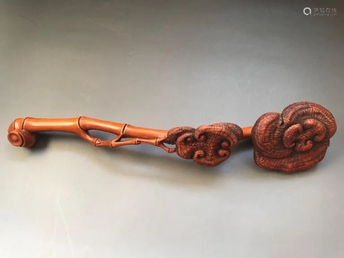 Qing Chinese Huangyang Wood Ruyi Scepter