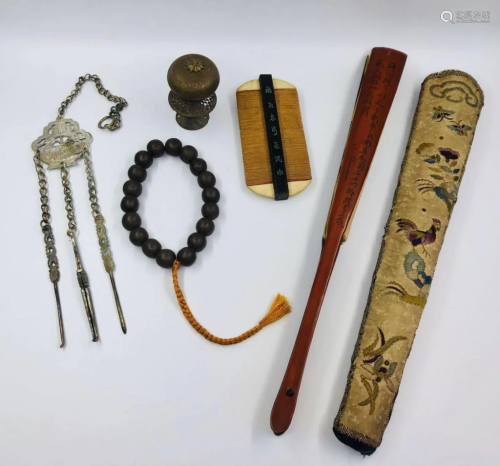 Group of Antique Chinese Court Collections