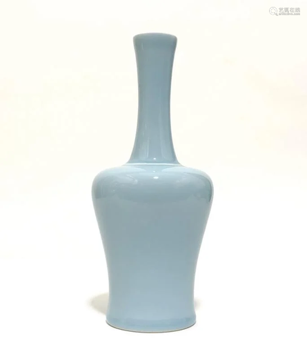 Chinese Blue Glazed Porcelain Vase,Mark