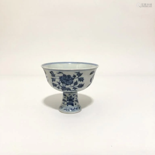 Chinese Blue and White Porcelain Cup