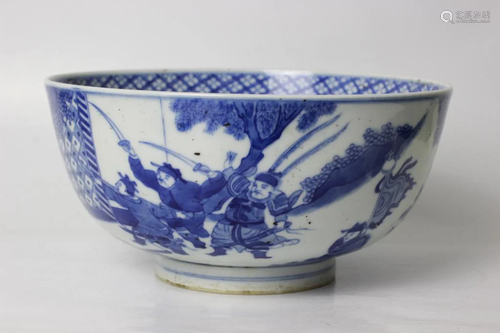 Chinese Blue and White Porcelain Bowl,Mark