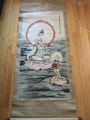 Chinese Ink Color Scroll Painting