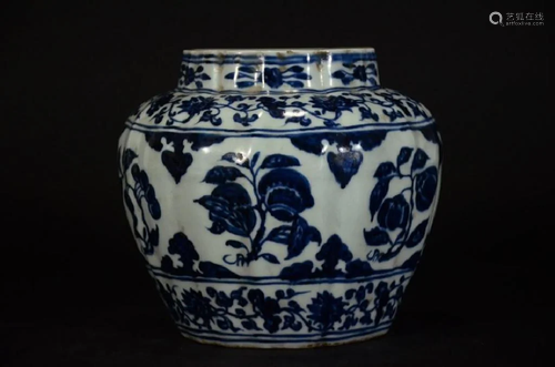 BLUE AND WHITE JAR