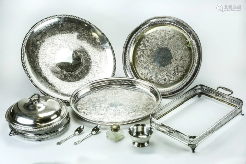 Collection Silver Plate Serving Pieces & Trays
