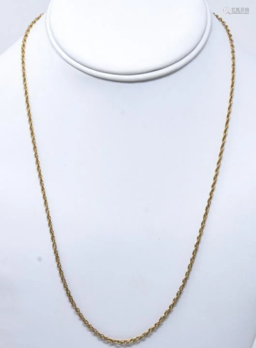 Vintage 14kt Yellow Gold Multi Link Chain Necklace