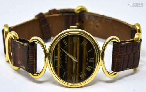 Estate Piaget 18kt Yellow Gold & Tiger's Eye Watch