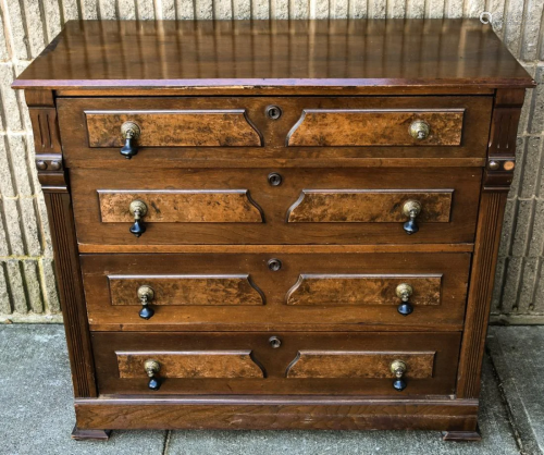 Antique American Empire Carved Dresser