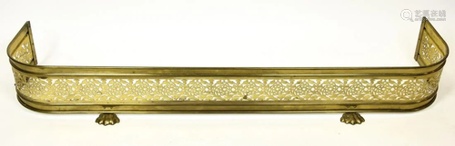 Brass Reticulated Fire Place Fender