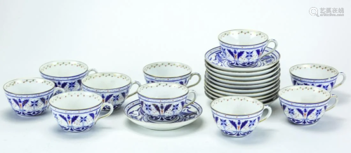 Antique Royal Vienna Porcelain Lunch Set / Service