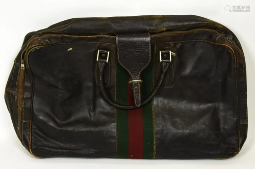 Vintage Gucci Suitcase Signature Red Green Ribbon