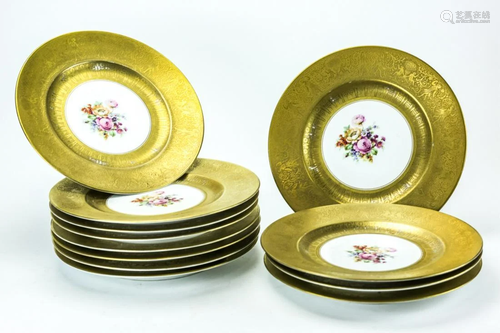 Royal Bavarian Hutschenrauther Gold Floral Pl…