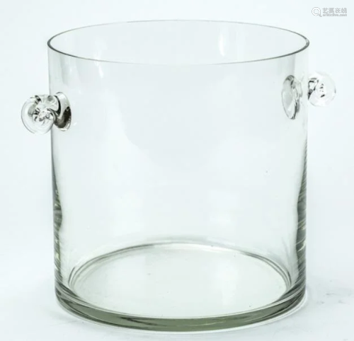 Tiffany & Co Crystal Ice Bucket Turned Handle