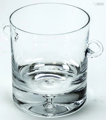 Tiffany & Co Crystal Ice Bucket Turned Handle