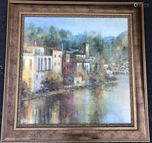 Large Enhanced Giclee Painting of Amalfi Coast
