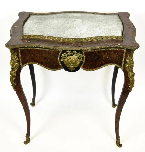 Antique 19th C French Boulle Style End Table