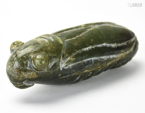 Chinese Hand Carved Jade Figural Cicada Statue