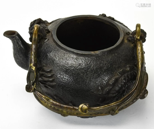 Chinese Bronze Dragon Teapot