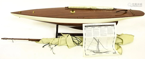 Authentic Models Inc. Wood Sail Boat Model 1901