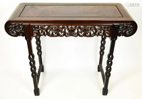 Chinese Hand Carved Altar Form Console Table