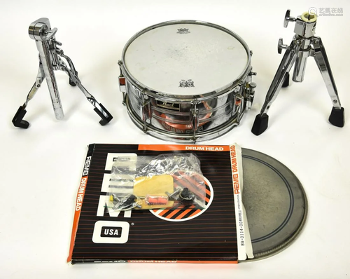 Remo Ambassador Batter Drum, Drum Head, & Stands