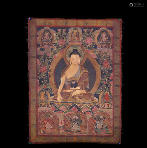 A Chinese Thangka of Sakyamuni