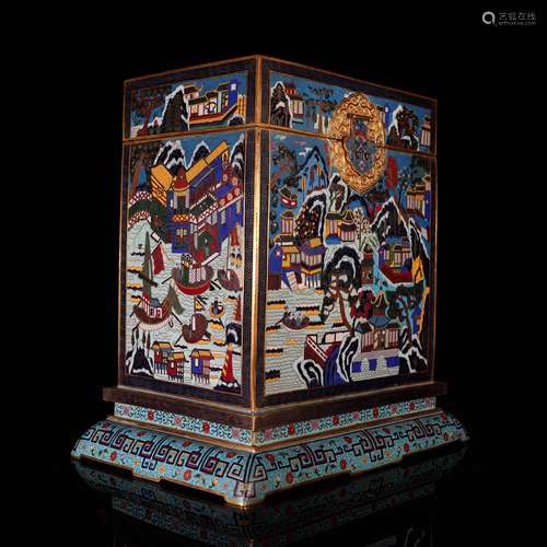 A Chinese Cloisonne Bronze Box