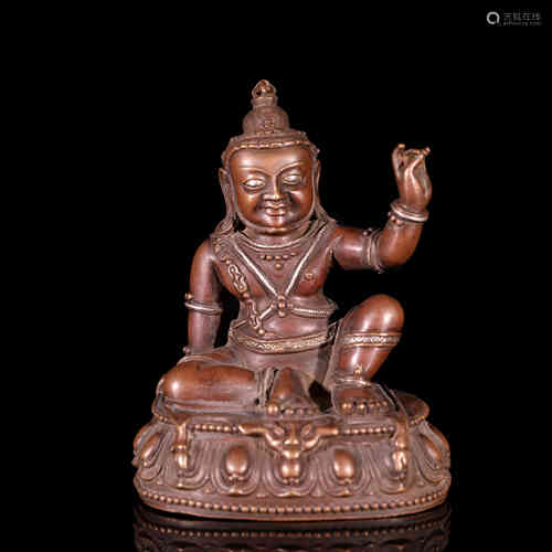 A Chinese Bronze Buddha Statue of Mahasiddha