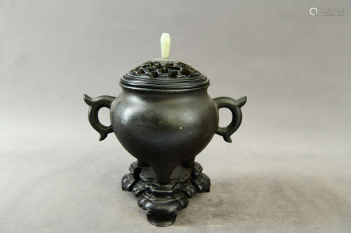 A Chinese Bronze Incense Burner