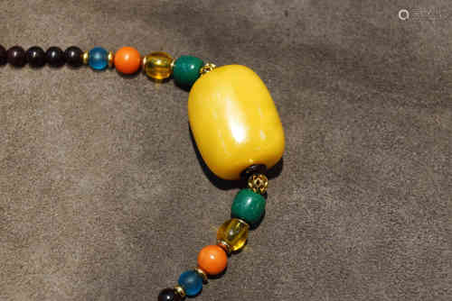 A Chinese Beeswax Necklace