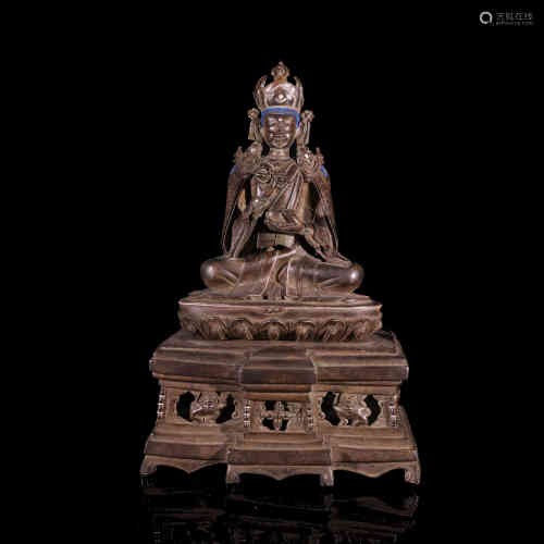 A Chinese Bronze Statue of Padma Sambhava