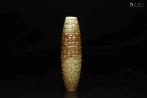 A Chinese Hetian Jade Tube