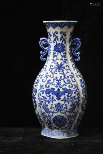 A Chinese Double-eared Porcelain Vase