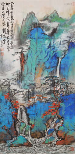 A Chinese Painting, Liu Haisu Mark