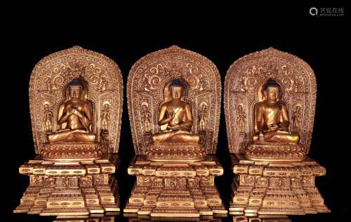 A Chinese Bronze Buddhas of Three Periods