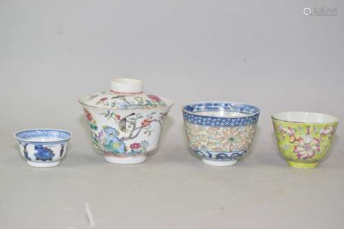 Group of Republic/Qing Chinese Porcelain Cups