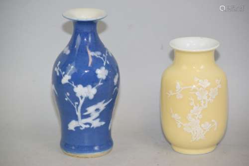 Two 19-20th C. Chinese Porcelain Vases