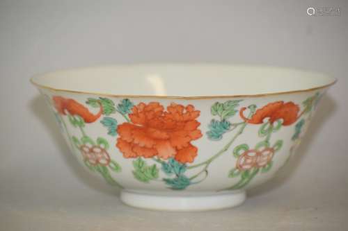 Qing Chinese Famille Rose Porcelain Bowl