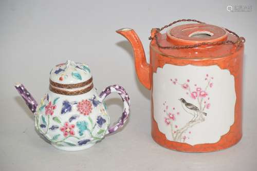 Mid-Qing and Republic Chinese Famille Rose Teapots