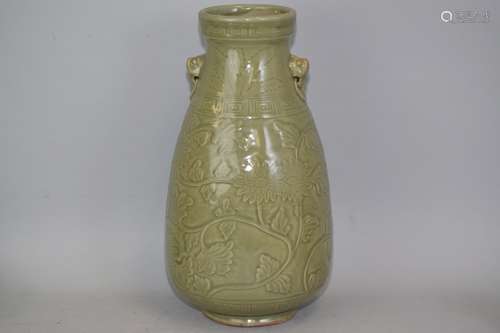 Qing Chinese Faux Longquan Porcelain Vase