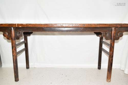 Qing Chinese Wood Carved Altar Table