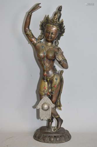 19-20th C. Nepalese Bronze Budhha