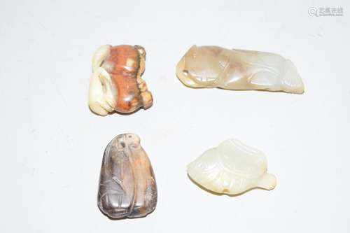 Group of Chinese Jade Carved Amulets