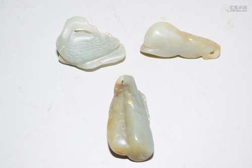 Group of Chinese Jade Carved Amulets