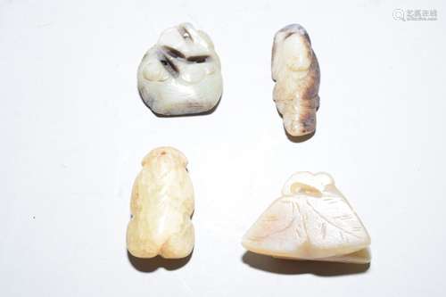 Group of Chinese Jade Carved Amulets