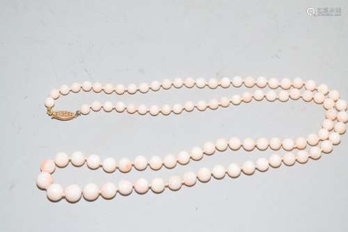 Light Pink Coral Bead Necklace