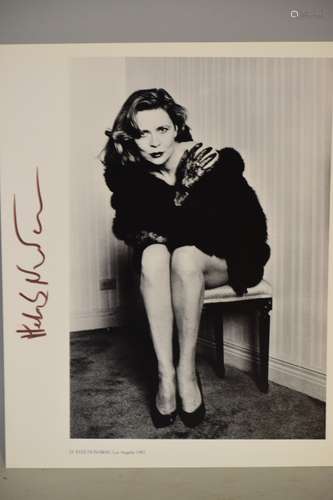 Helmut Newton Signed Photo Lithograph of Faye Dunaway