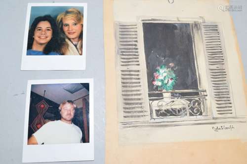 Two Andy Warhol Polariod Photos and Robert Bonfils