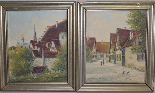 Two Countryside Oil Paintings Signed F. Bambey